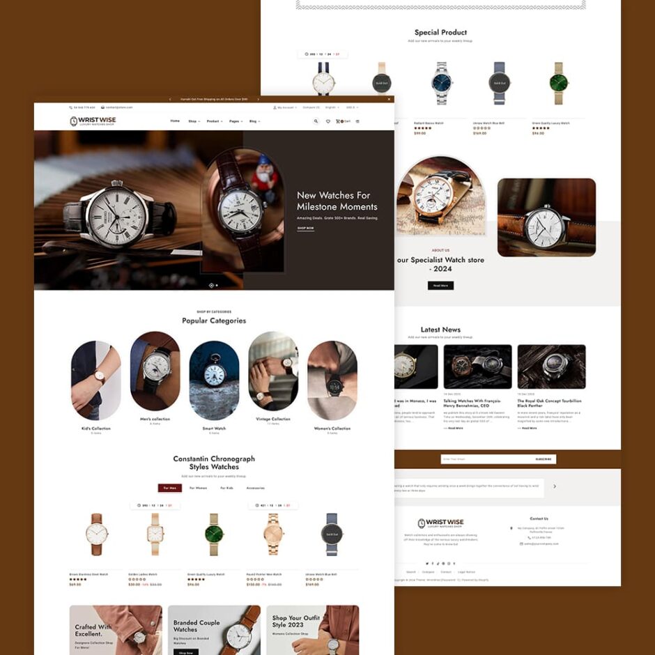 WristWise - Watches & Accessories - Shopify Theme