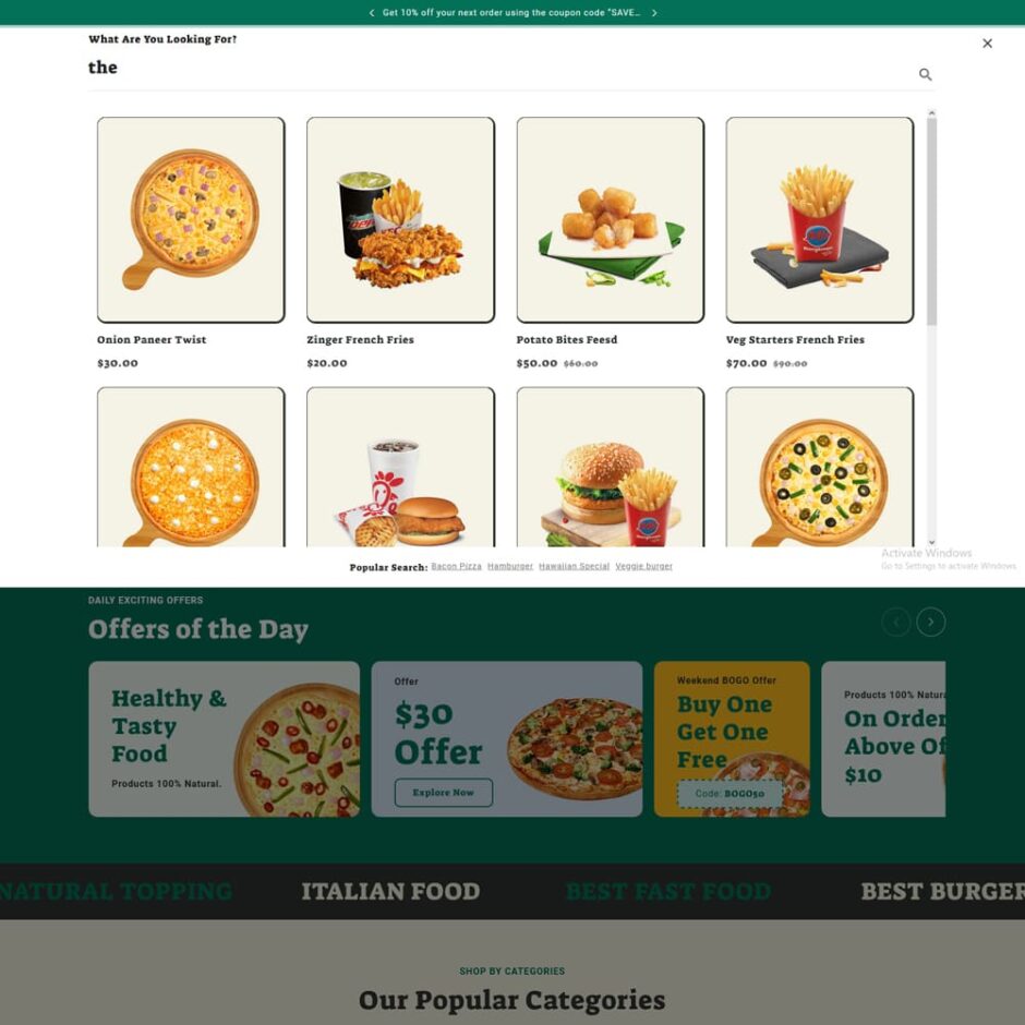 PizzaHey - Pizza, Fast Food & Restaurants - Shopify Theme