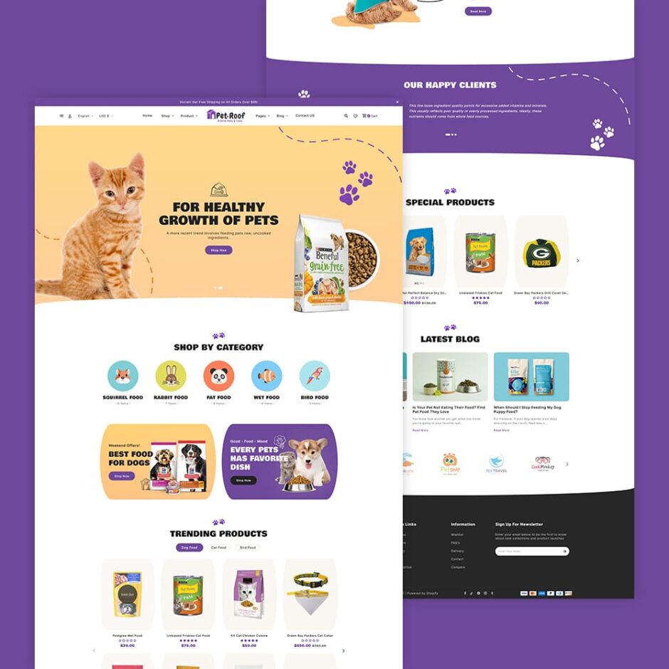 PetRoof - Animal & Pets Care - Shopify Responsive Theme