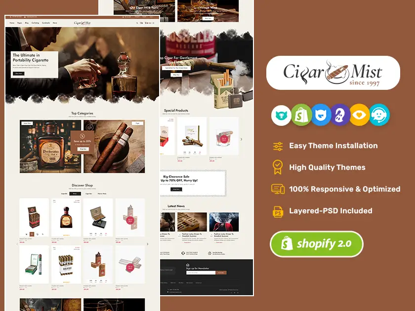 CigarMist - Shopify Theme for Cigar & Tobacco Stores