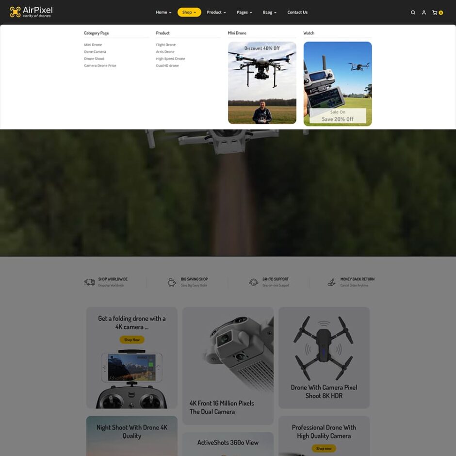 AirPixel - Drones, Speakers & Gadgets - Shopify Theme