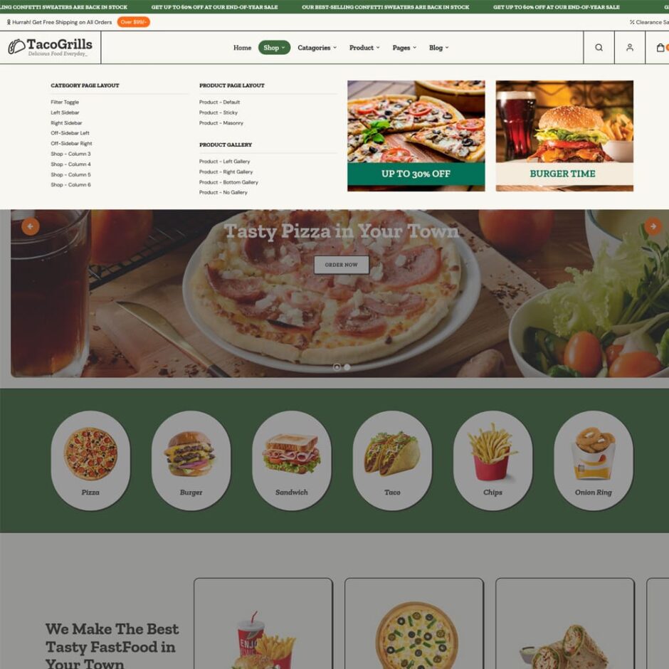 TacoGrills - WooCommerce Fast Food Theme for Burger, Pizza