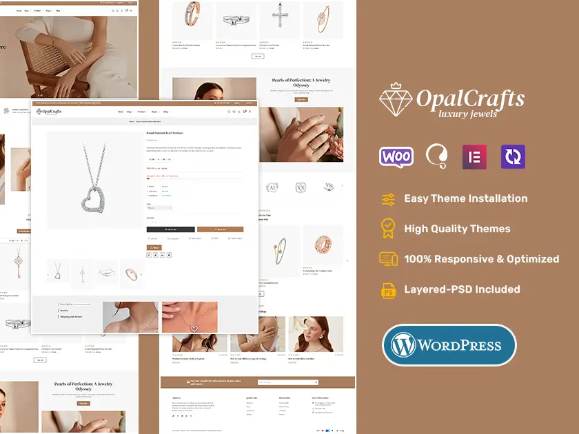 OpalCrafts – Gold, Schmuck & Lifestyle – WooCommerce-Theme