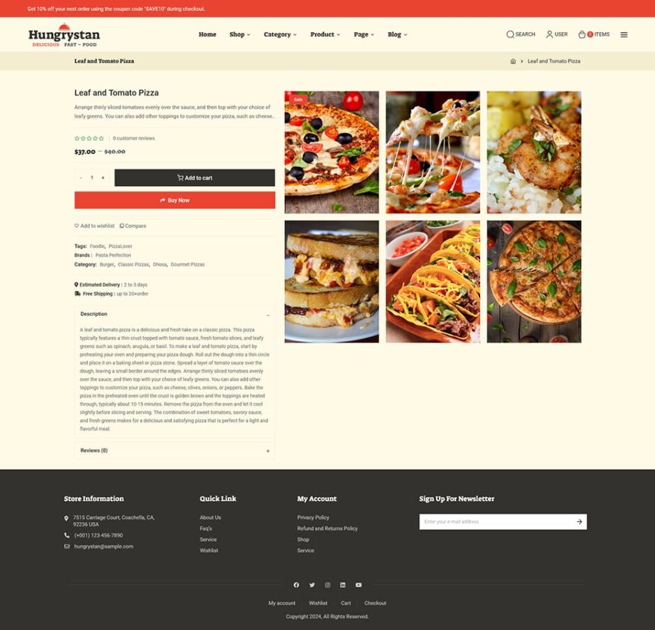 Hungrystan - WooCommerce Theme For HoReCa, Fast Food, Cafes & Restaurants