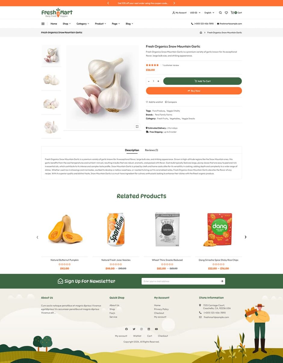 FreshMart - Best WooCommerce Theme For Farmers, Organics, Veggie, Grocery