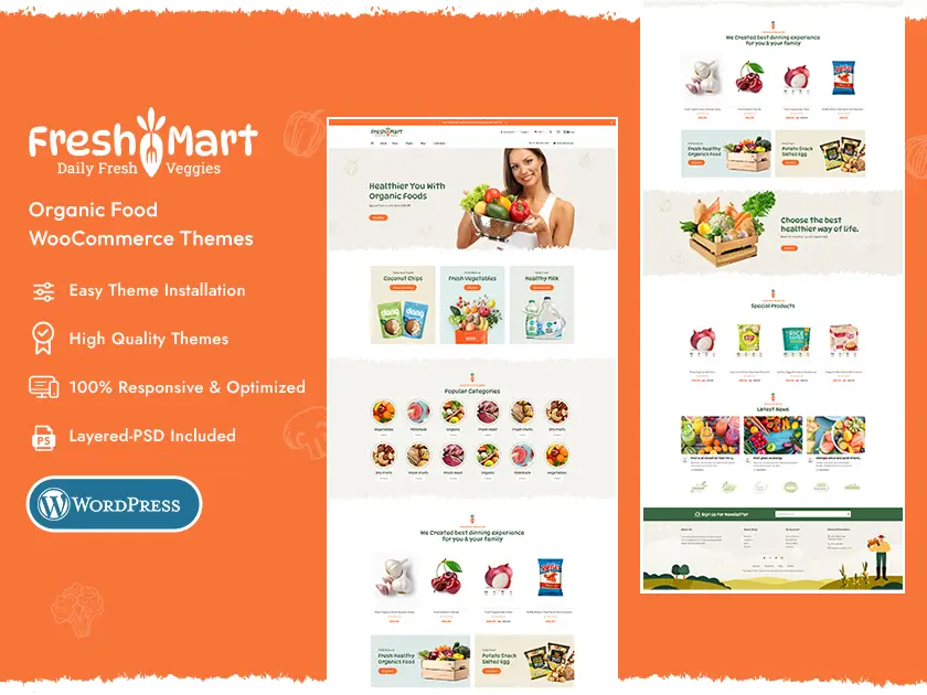 FreshMart - Il miglior tema WooCommerce per agricoltori, prodotti biologici, verdure, generi alimentari