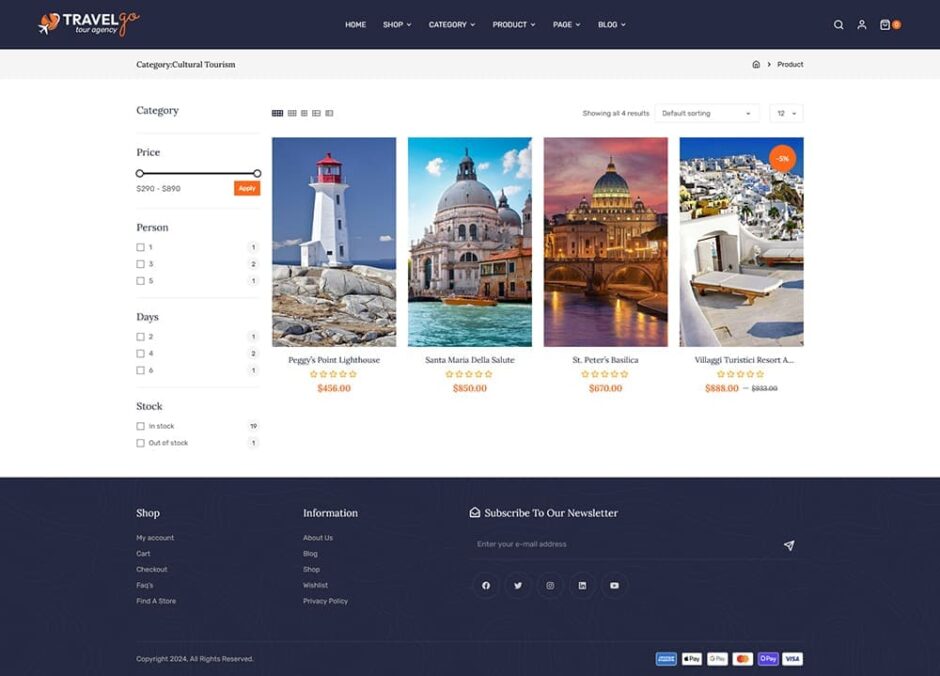 TravelGo - WordPress Theme for Tours & Travel Agency