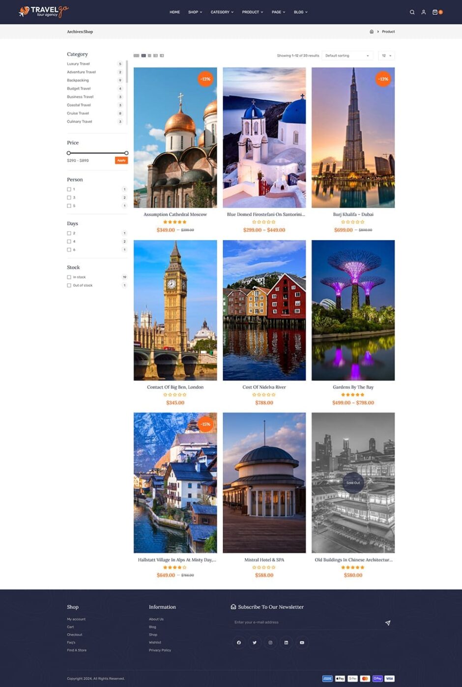 TravelGo - WordPress Theme for Tours & Travel Agency