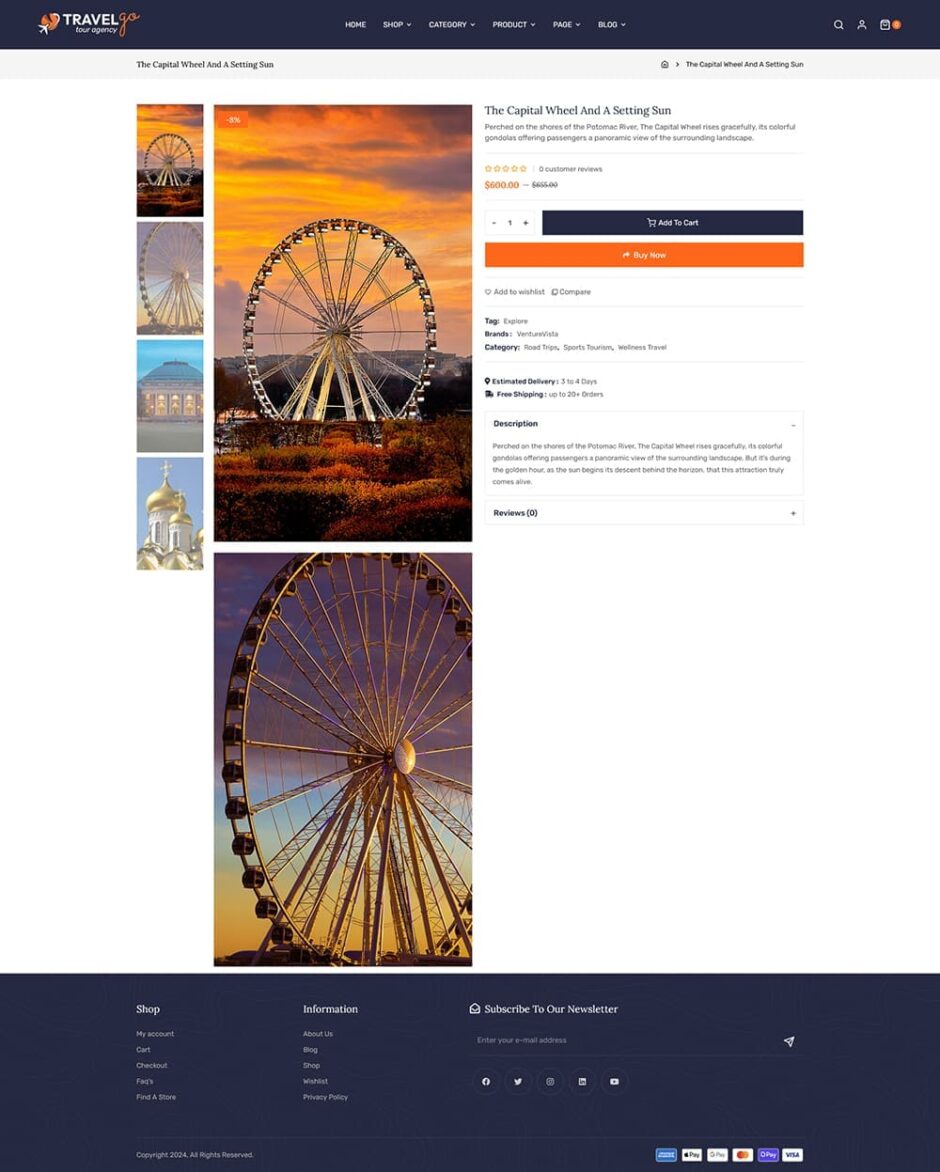TravelGo - WordPress Theme for Tours & Travel Agency