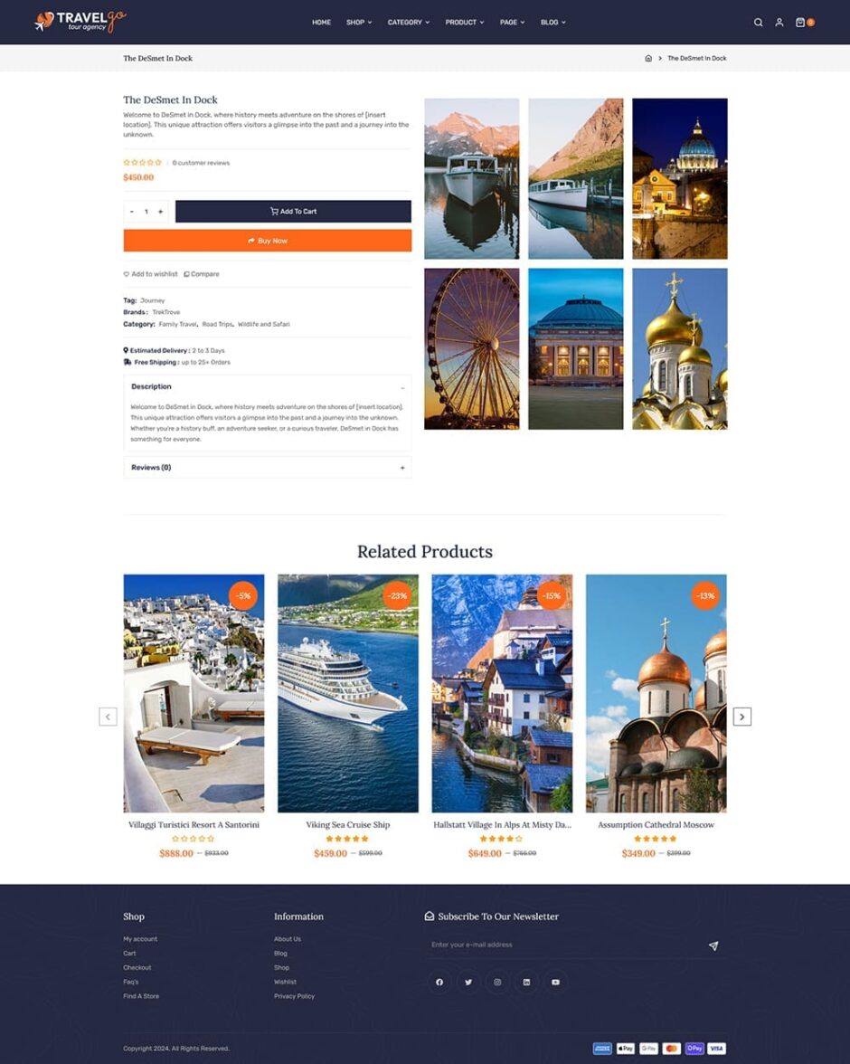 TravelGo - WordPress Theme for Tours & Travel Agency