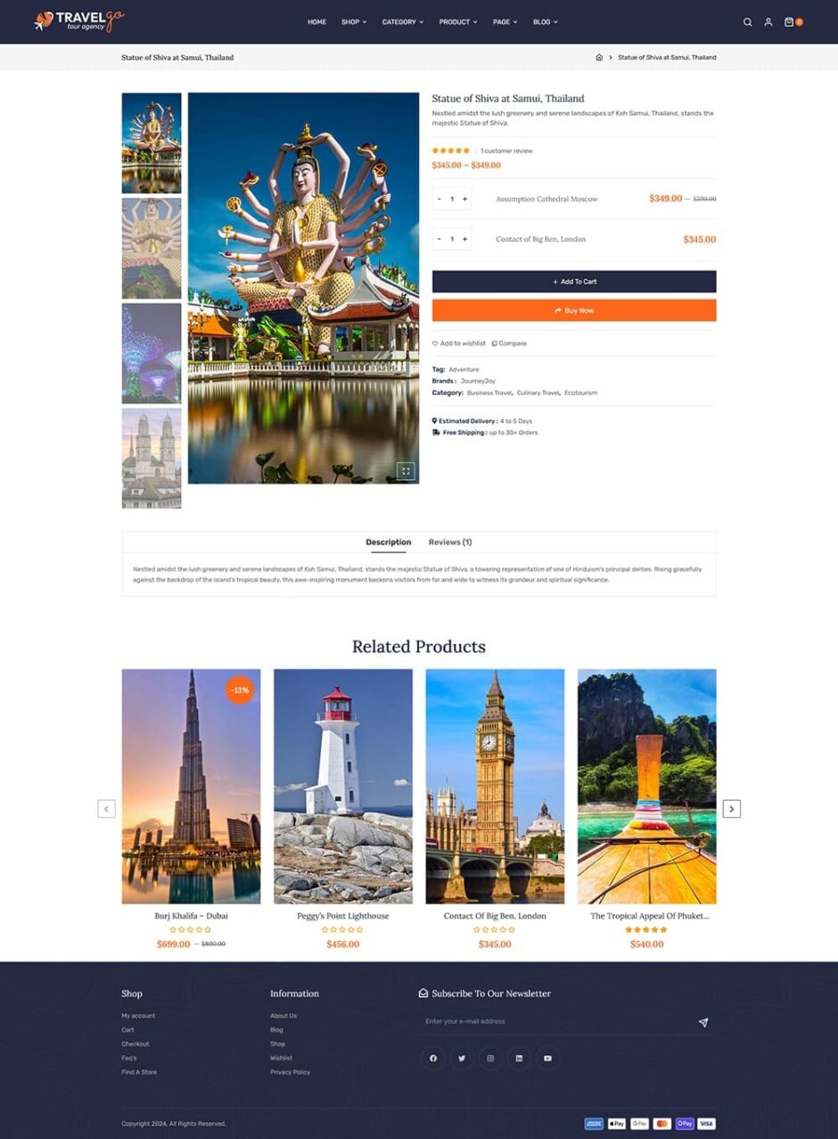 TravelGo - WordPress Theme for Tours & Travel Agency