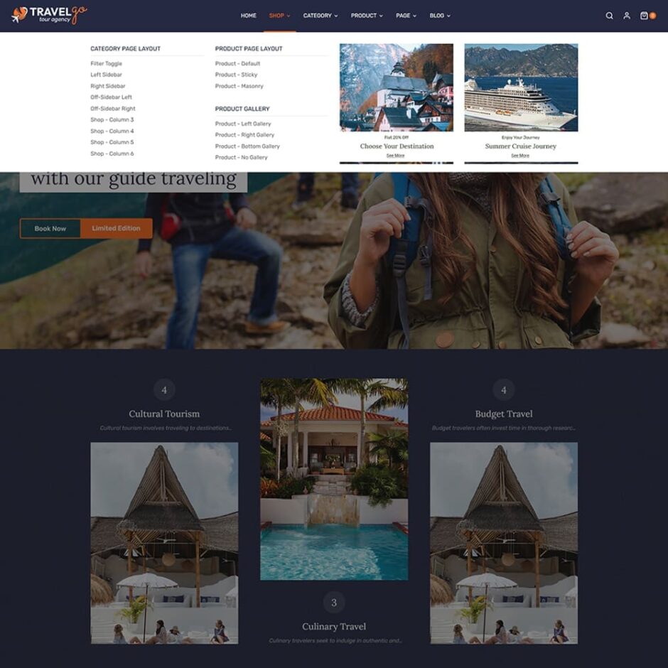 TravelGo - WordPress Theme for Tours & Travel Agency