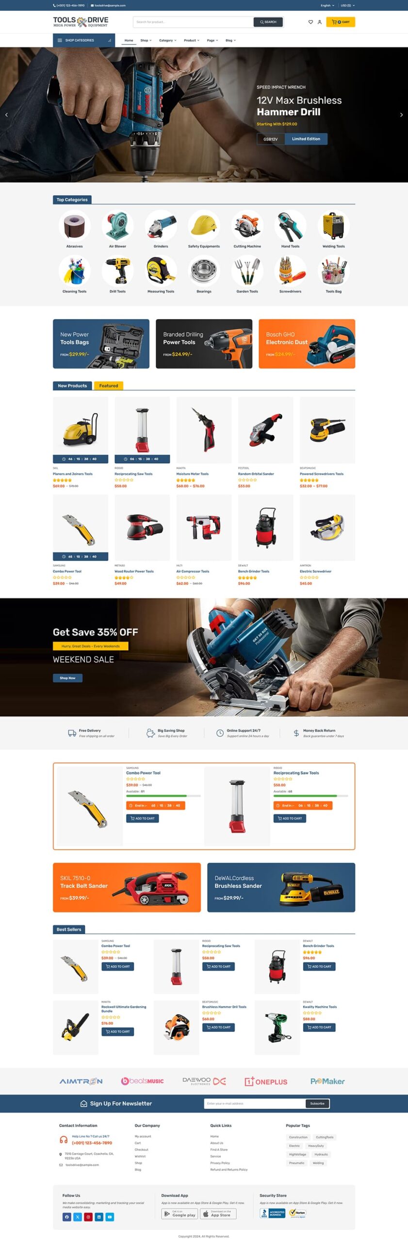 ToolsDrive - WooCommerce Theme for Power Tools & Equipment Store ToolsDrive - WooCommerce Theme for Power Tools & Equipment Store