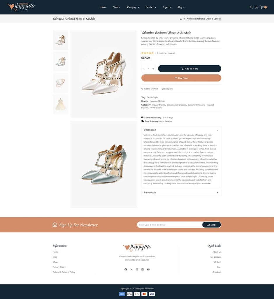 HappyLife – WooCommerce Minimal Theme for Wedding Stores