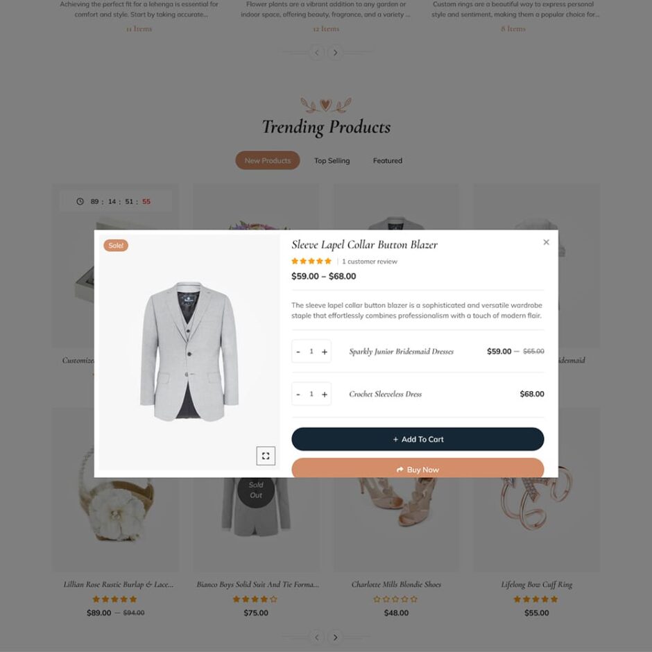 HappyLife – WooCommerce Minimal Theme for Wedding Stores