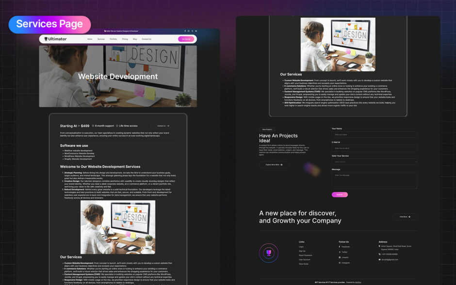 Ultimator Black - IT Company - Webflow Template