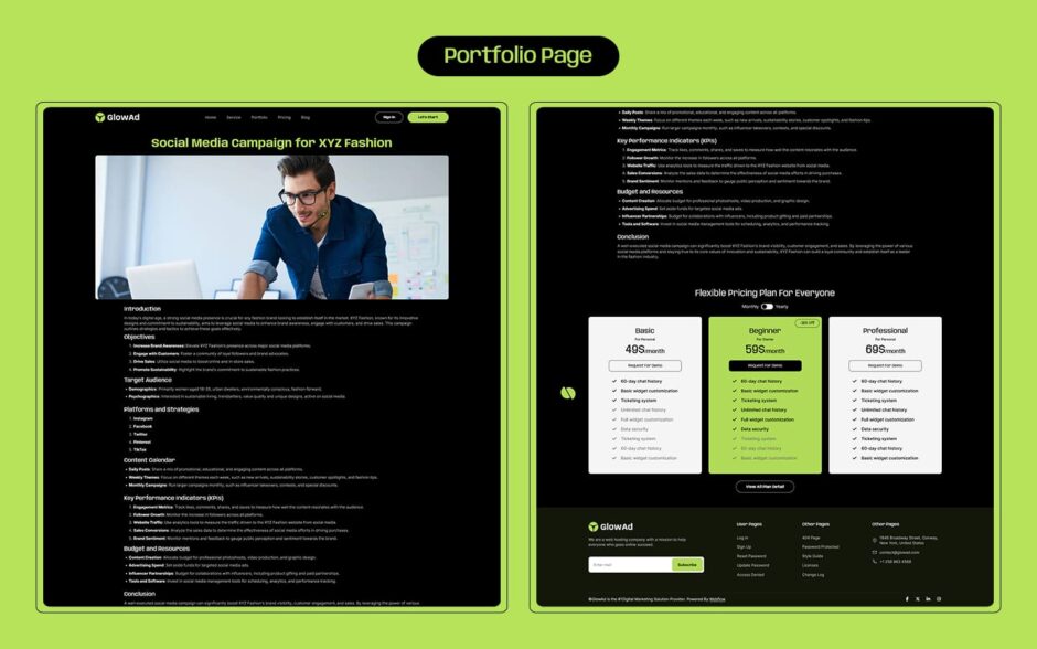GlowAd - Digital Marketing Agency - Webflow Template