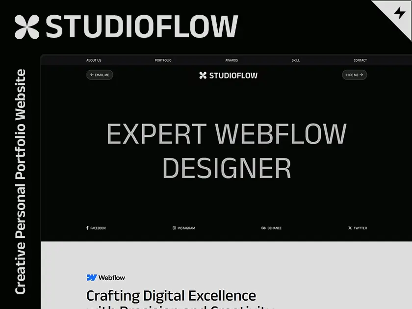 StudioFlow - Agencja IT - Szablon Webflow