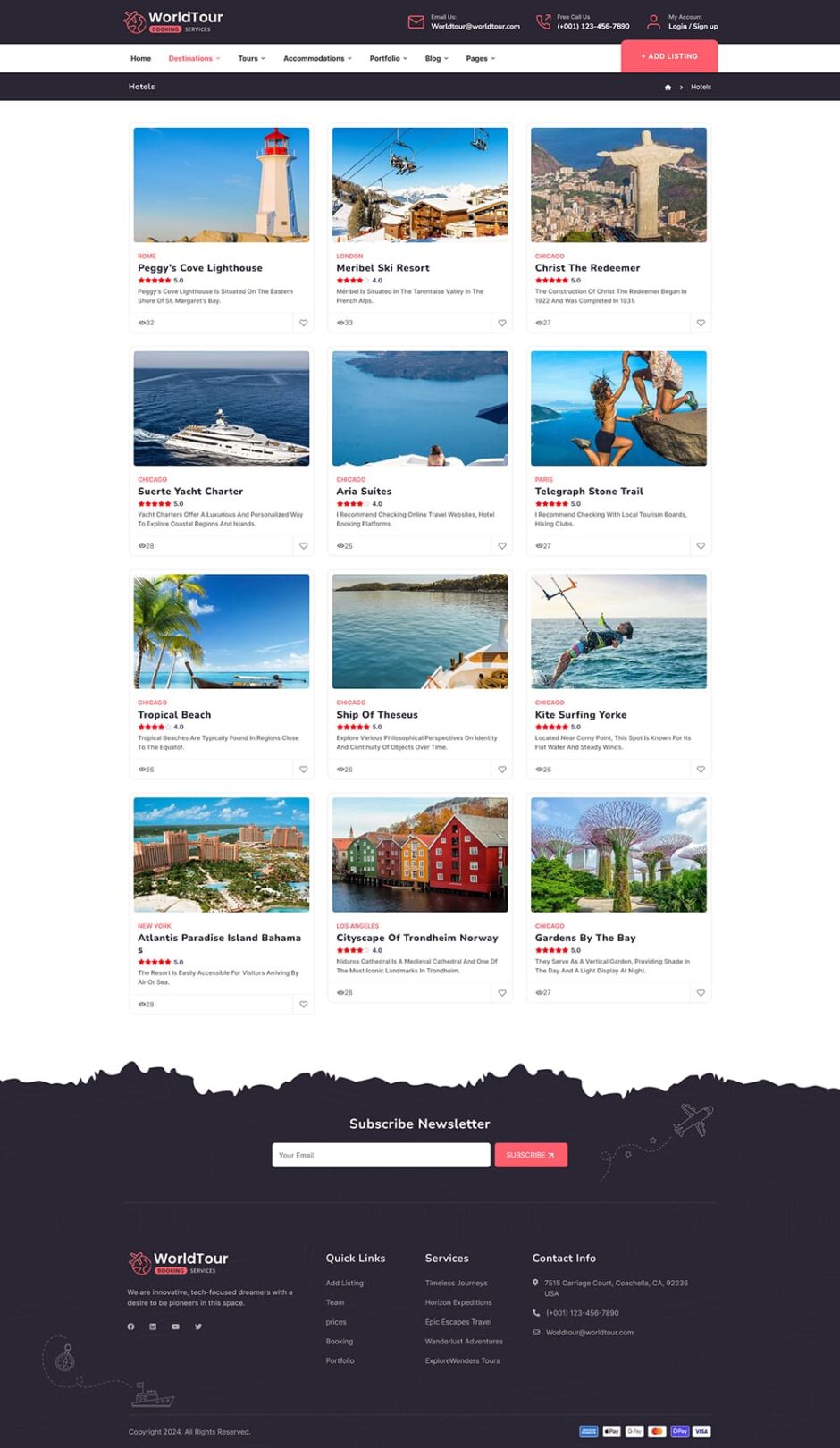 WorldTour - WordPress Theme for Tour & Travel Agencies