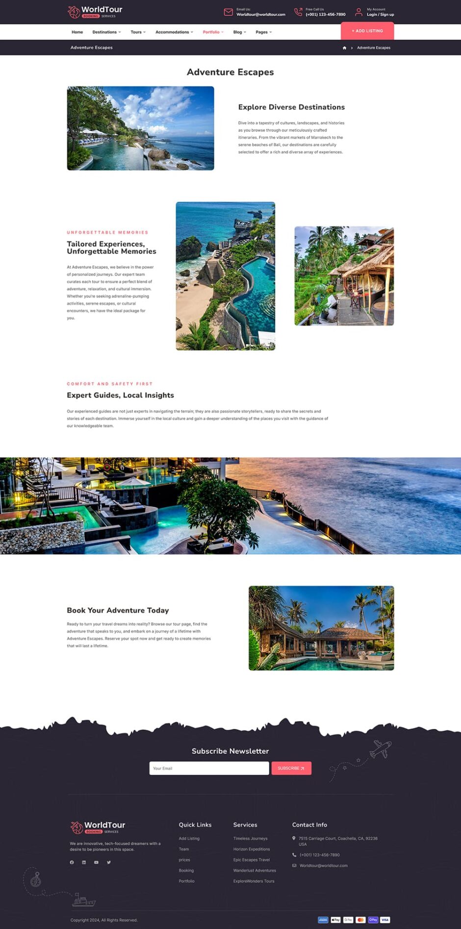 WorldTour - WordPress Theme for Tour & Travel Agencies