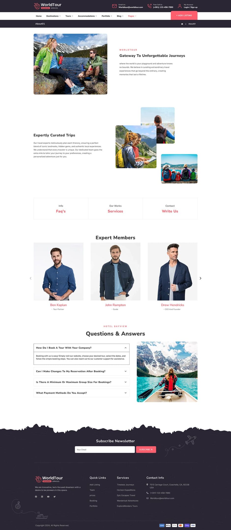 WorldTour - WordPress Theme for Tour & Travel Agencies