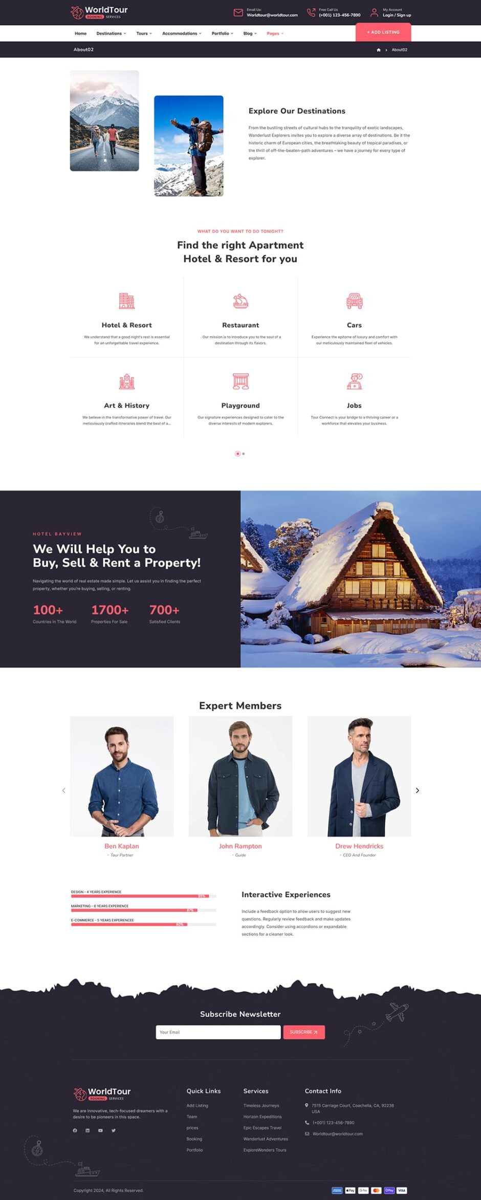 WorldTour - WordPress Theme for Tour & Travel Agencies