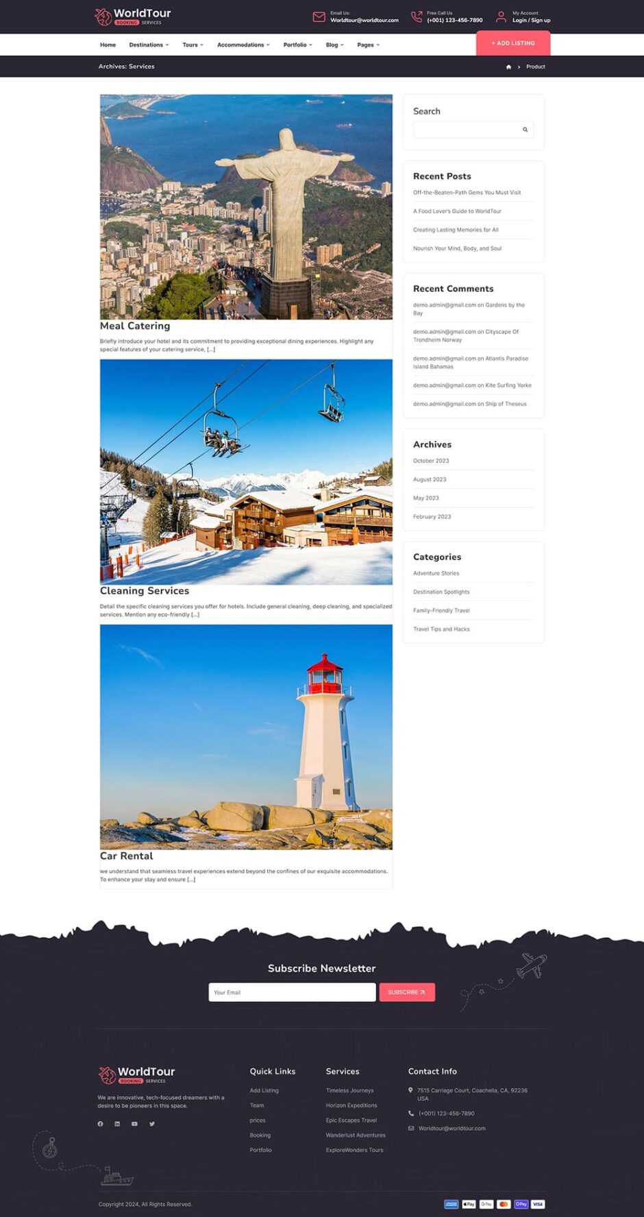 WorldTour - WordPress Theme for Tour & Travel Agencies