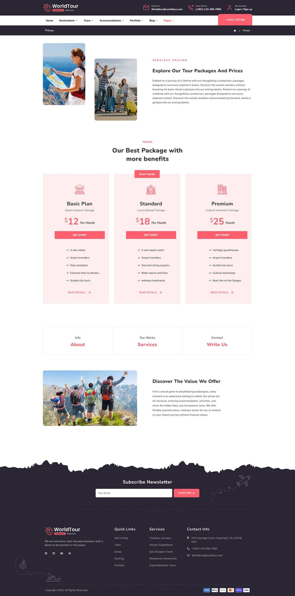 WorldTour - WordPress Theme for Tour & Travel Agencies