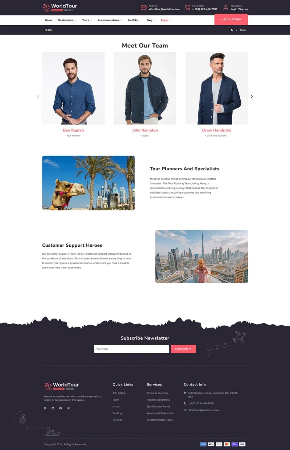 WorldTour - WordPress Theme for Tour & Travel Agencies