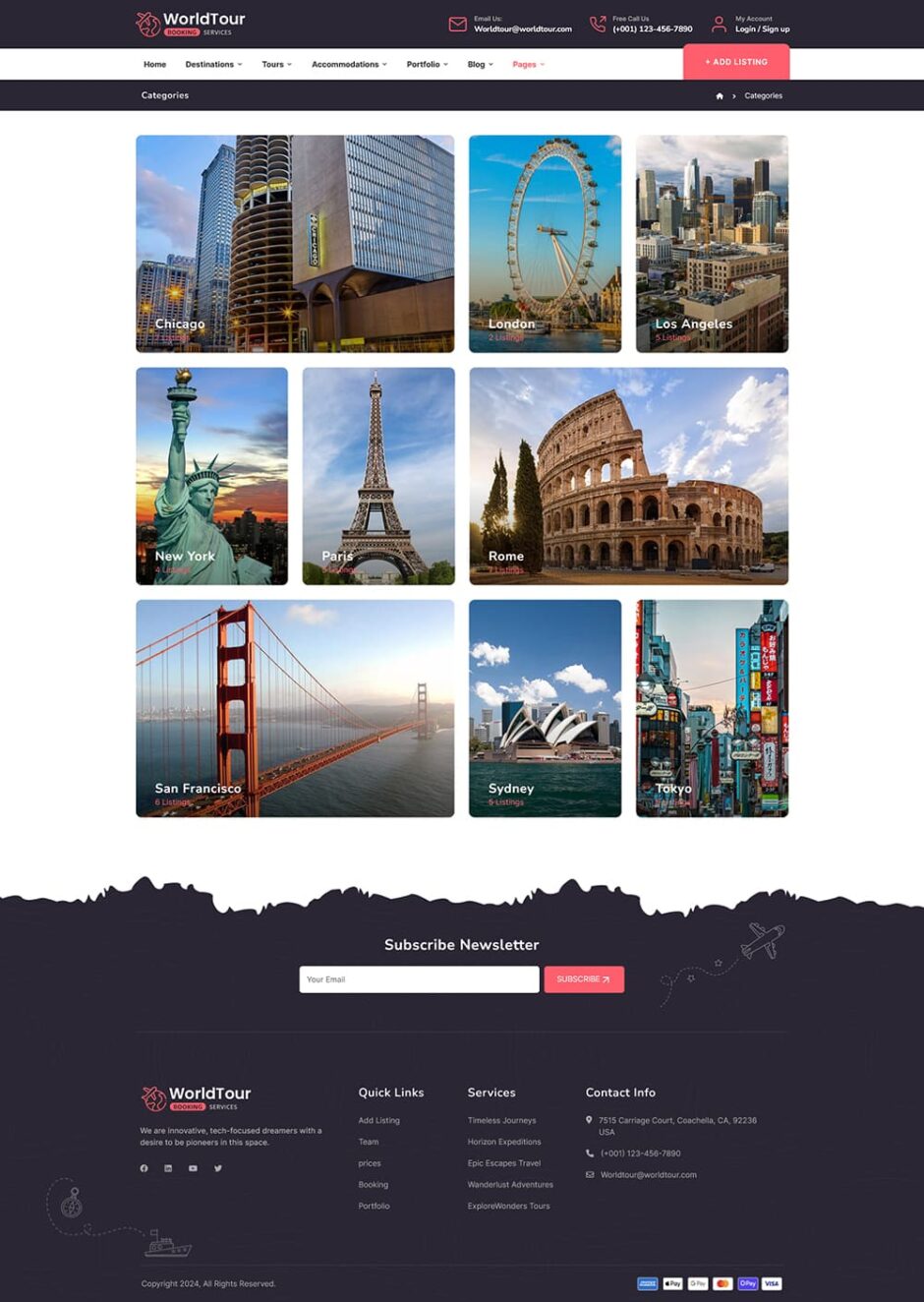 WorldTour - WordPress Theme for Tour & Travel Agencies