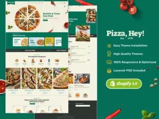 PizzaHey - Pizza, Fast Food & Restaurants - Shopify Theme
