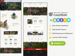 CrestRide - Sports Bicycles, Bikes & Adventures Shopify theme
