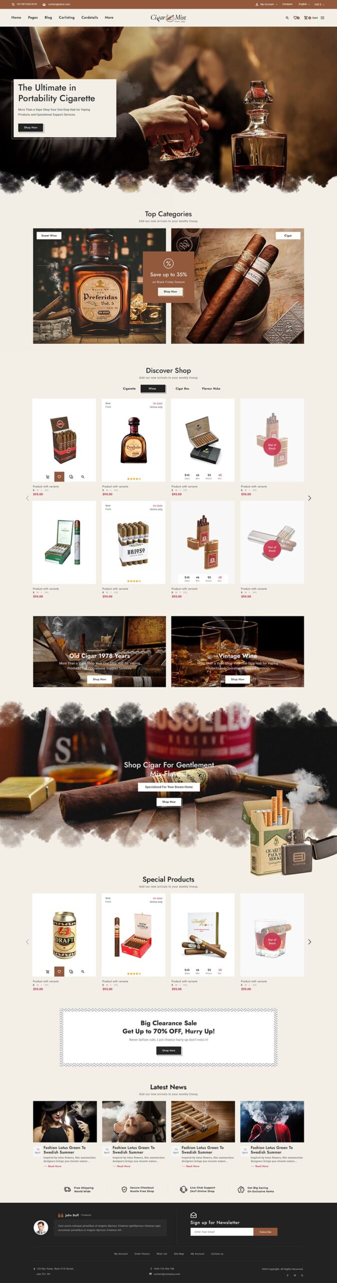 CigarMist - Shopify Theme for Cigar & Tobacco Stores