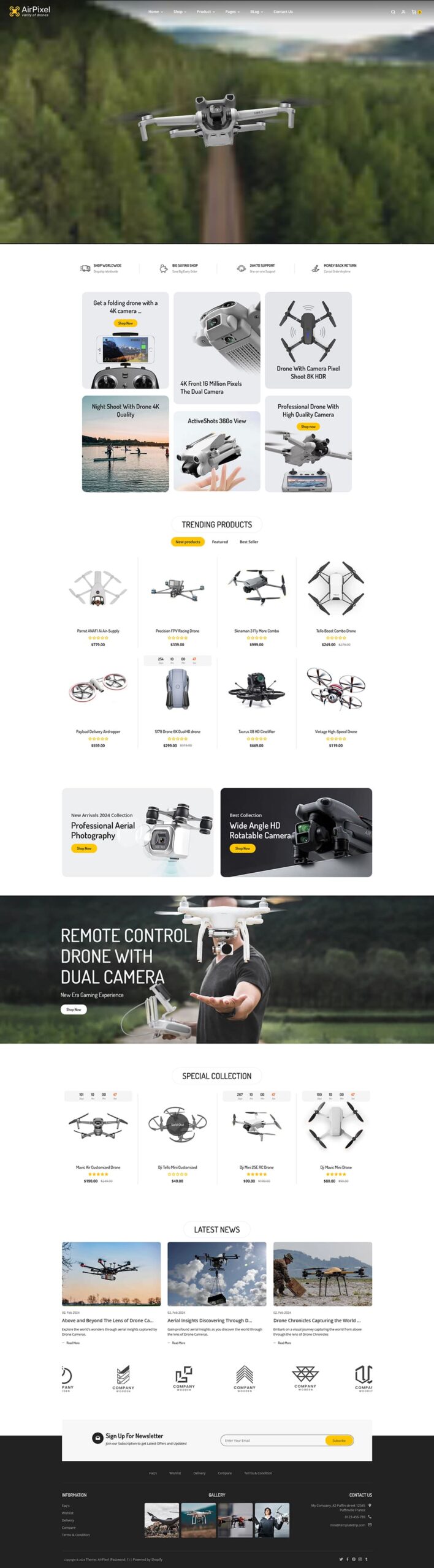 AirPixel - Droni, altoparlanti e gadget - Tema Shopify