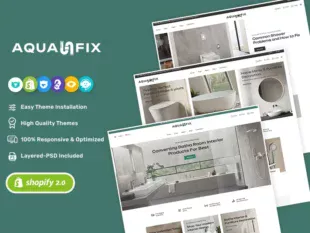 AquaFix - Plumbing Supplies, Apparatuses, Luxury Bathroom Accessories - Shopify Theme