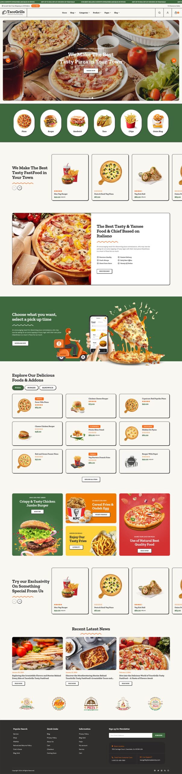 TacoGrills - WooCommerce Fast Food Theme for Burger, Pizza