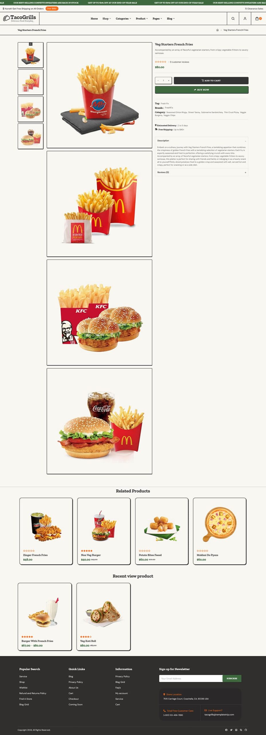 TacoGrills - WooCommerce Fast Food Theme for Burger, Pizza