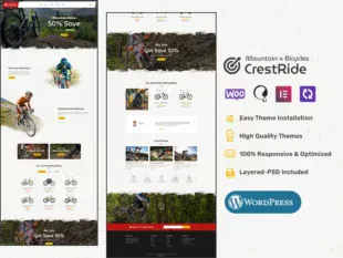 CrestRide - Sports Bicycles, Bikes, Adventures - WooCommerce Theme
