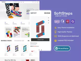 SoftSteps - Minimal WooCommerce theme for Printed Socks & Accessories