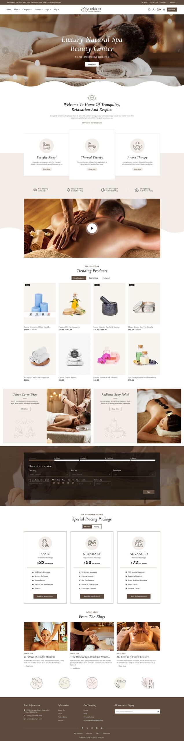 Unison - Spa, Health & Wellness Theme for WooCommerce Stores