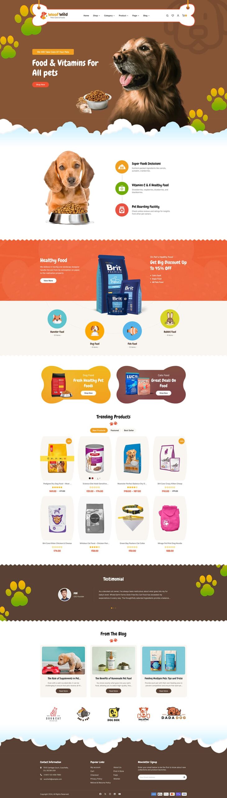 WoofWild - Pets & Care Store - WooCommerce Responsive Theme