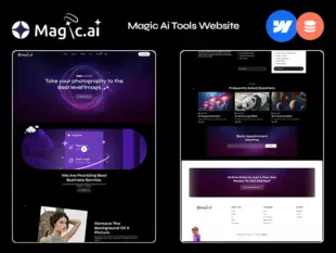 Magic Ai - Webflow Template for Ai Tools & SaaS Tech Products