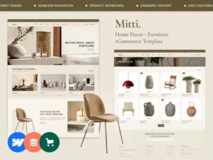 Mitti Decor - Webflow eCommerce Szablon dla Mebli i Wystroju Domu