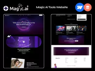 Magic Ai - Szablon Webflow dla narzędzi AI i produktów technologicznych SaaS