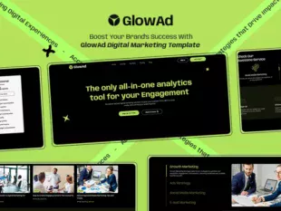 GlowAd - Agencja marketingu cyfrowego - Szablon Webflow