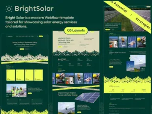 Bright Solar - Zielona Energia - Szablon Webflow
