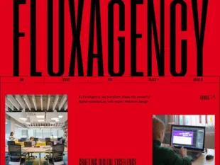 Flux Agency - Szablon Webflow dla portfolio i agencji