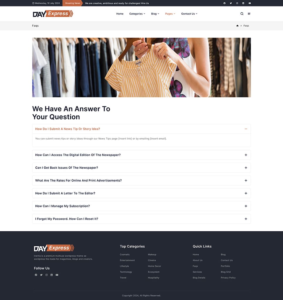 DayExpress - News & Blogging WordPress Theme for Daily News