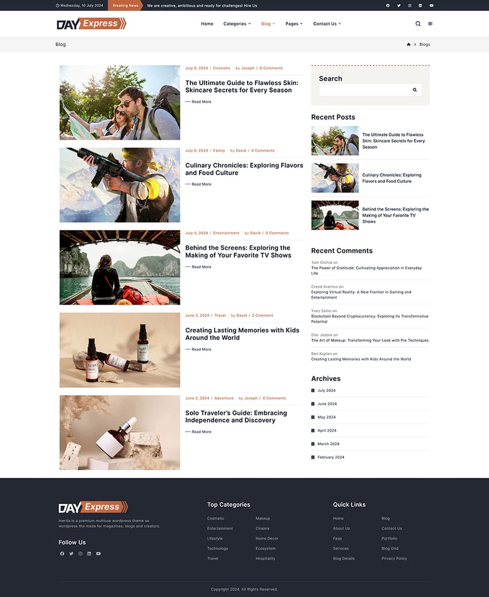 DayExpress - News & Blogging WordPress Theme for Daily News