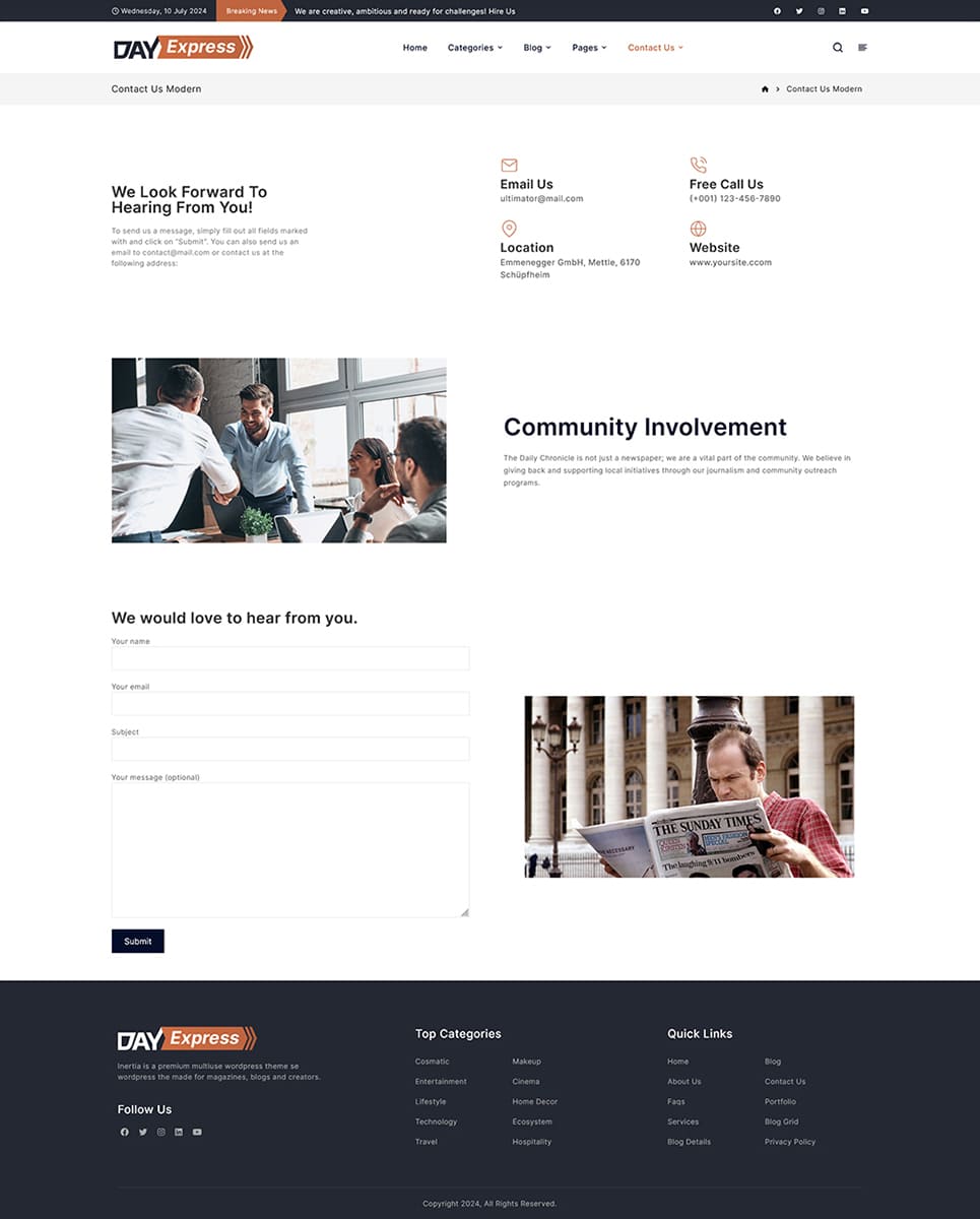 DayExpress - News & Blogging WordPress Theme for Daily News